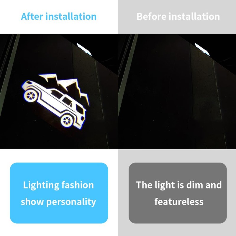 2 PCS Car Door Logo Lights Compatible for 4Runner 2010-present