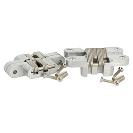 SOTECH 1 Pair of VICI Milling Hinges 95 x 19 mm Opening Angle 180° Door Hinge with Stainless Steel Band Arm Inlet Hinge for Screwing for Furniture Doors, Chests, Folding Tables