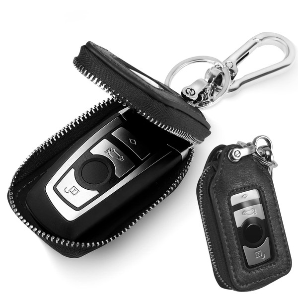 Annhua Smart Key Case, PU Leather Key Case, Black