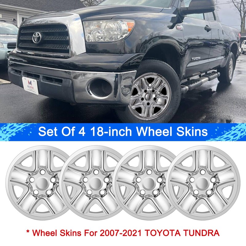 TULALUX Wheel Skins Compatible with Toyota Tundra 2007-2021; 18 inch
