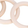 20Pcs Wood Baby Natural Teething Rings DIY Jewelry Circle Pendant