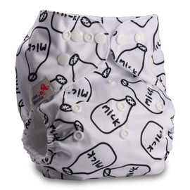 Littles & Bloomz, Reusable Pocket Cloth Nappy, Fastener: Popper, Set of 1, Pattern 37, Without Insert