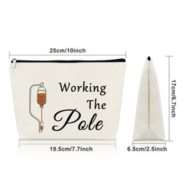 Nurse Gifts Makeup Bag Nurse Appreciation Gifts for Women Nursing Gifts for New Nurses Working the Pole Cosmetic Bag Nurse Thank You Gifts Funny Nurses Week Gifts Nurse Graduation Birthday Gifts