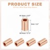 sourcing map 1/16"(1.5mm) Wire Rope Stop Sleeve, Copper Crimping Loops