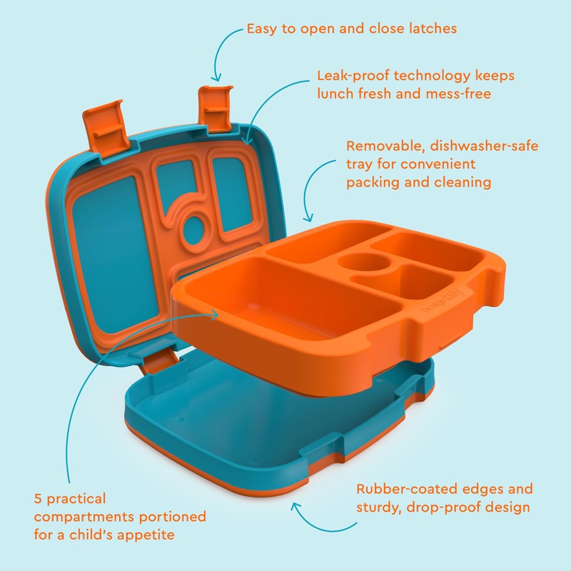 Bentgo Kids Prints Leak-Proof, 5-Compartment Bento-Style Kids Lunch Box -
