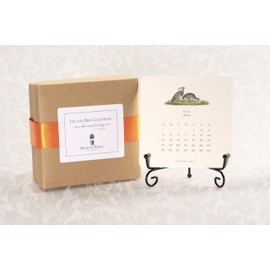 SHADE TREE GREETINGS Upland Birds 2026 Desk Calendar with Easel