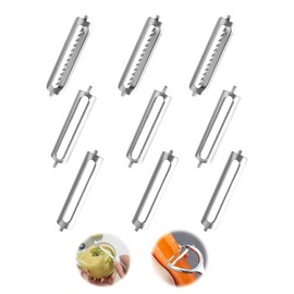MYGLOAR 9 Piece Peeler Replacement Blades, Flat Ground Professional Peeler Replacement Blades, Turbo Peeler, Vegetable Peeler