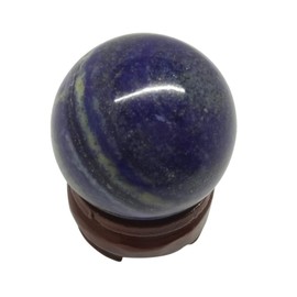 WholesaleGemShop Natural Lapis Lazuli 40-45 mm Ball Sphere Gemstone A+ Hand Carved Crystal Altar Healing Devotional Focus Spiritual Chakra Cleansing Metaphysical Gift Men Women