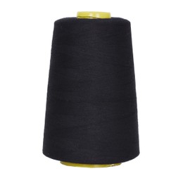 Mandala Crafts - Paquete de 4 hilos Serger hilos negros para máquina Sergers - Hilo de coser para acolchado de hilo Overlock - Carretes de hilo de poliéster 40S/2 24000 yardas