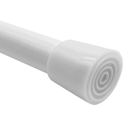 Caserry 1 Pack Shower Curtain Rod, 30 to 42 Inches Rust-Resistance Adjustable Spring Tension Rods for Bathroom or Doorways (White)