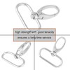 20PCS Lobster Claw Clasps Keychain, Swivel Trigger Clips 360° Swivel