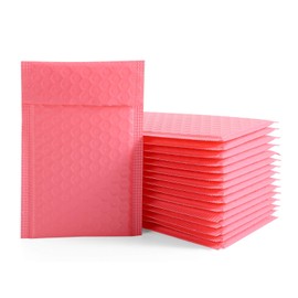 50pcs Poly Bubble Mailers 4x7Inch Padded Envelopes Bubble Lined Poly Mailer Self Seal Pink