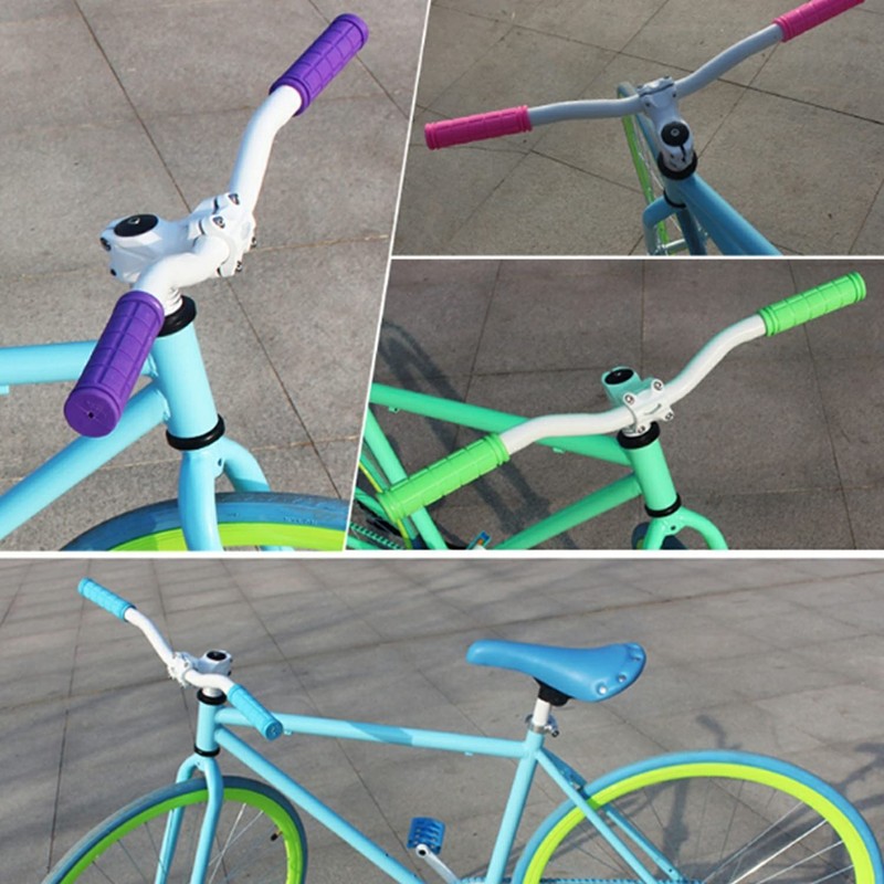 Bicycle Handlebar Grips - Colorful Rubber Mushroom Grips for BMX/MTB