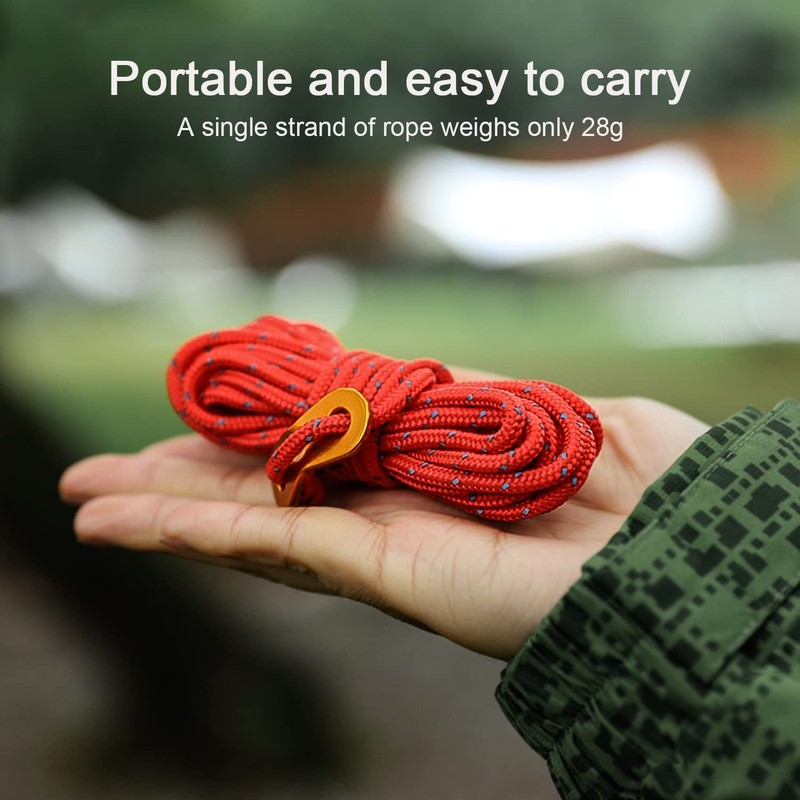Smithok 8 Pack 4mm Guy Lines Ultralight Tent Cords with