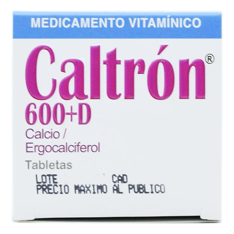 Calcio Vitamina Tabletas Caltrón 600 Salud Natural Sabor