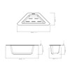 SCHOCK 629733 Corner Dish Black
