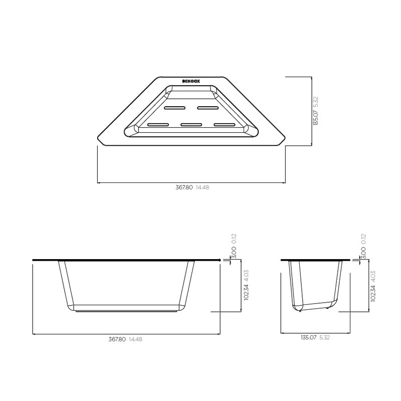SCHOCK 629733 Corner Dish Black