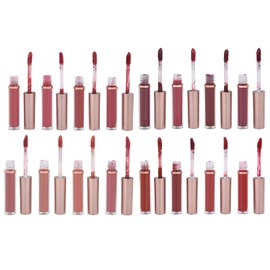 Juego de Brillo de Labios Mate de 16 Colores, Lápiz Labial Líquido de Color Intenso Taza Antiadherente Resistente Al Agua Lápiz Labial de Larga Duración Lápiz Labial Líquido Cosméticos de Belleza