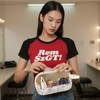 Kpop Kosmetiktasche aus PU-Leder mit Griff, transparent, K-Pop-Merch, Wellen-Polyurethan, Nein