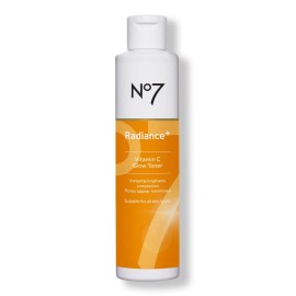 No7 Vitamin C Exfoliating Toner 6.7 Fl Oz AHA Brightening Face Care for Glowing Skin