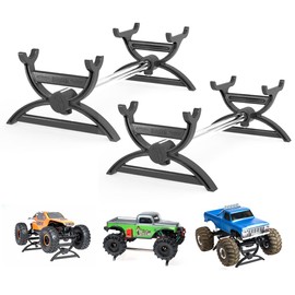 RampCrab RC Car Stand for AX24 Fcx24 Crawler Upgrades Parts 2pcs, 1/24 RC car Display Stand for FCX24, SCX24 C10 Deadbolt JLU B-17 Gladiator Upgrades Accessories, SCX24 Front Axle & Rear Axle Stand