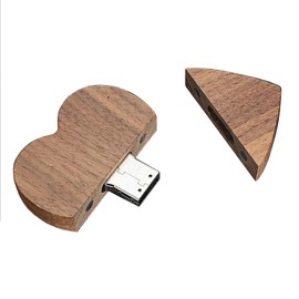 Heart USB Stick Wooden 32 GB, TATMOHIK USB 3.0 USB Memory Stick Gift Super Speed Wooden Flash Drive Memory Stick Pendrive Birthday/Anniversary/Wedding (Includes One USB Stick Only)