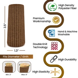 80 Pcs Brown Premium Chair Leg Socks Protectors for Hardwood Floors - Do not Easily Fall Off - Very Easy to Put on - Fits All Leg Shapes - High Elastic Bar Stool Leg Covers - Furniture Pads