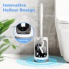 HAMITOR Toilet Bowl Brush Holder Set: Curved Design with Holder