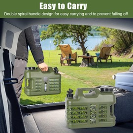 ASIEIT 5 Gallon Water Jug with Spigot, Portable Water Tank BPA Free, Leak-Proof Water Containers for Camping Water Storage Containers for Emergency Outdoor Hiking Picnic, Green