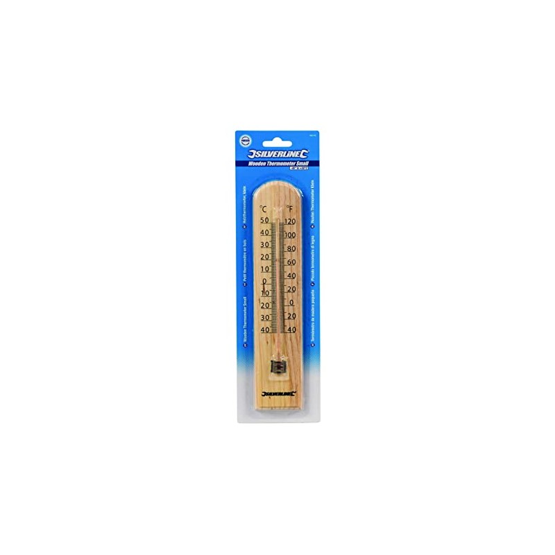 Silverline Wooden Thermometer -40° to +50°C (490745)