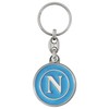 SSC NAPOLI Portachiavi in Metallo Smaltato con Logo Bianco su