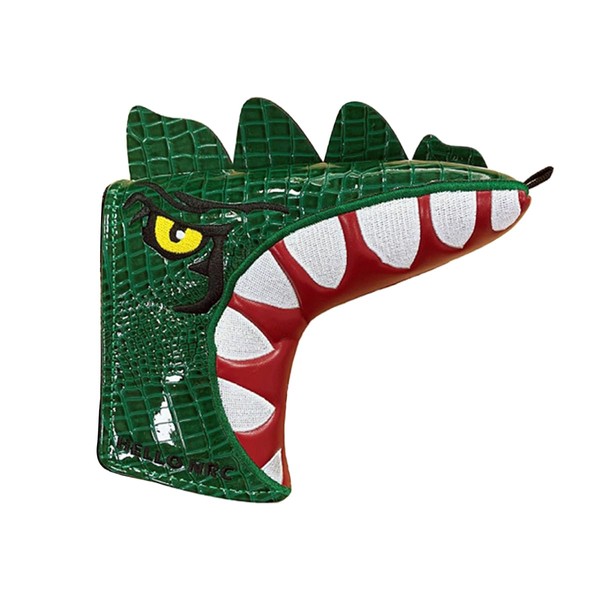 Scott Edward Funny Golf Putter Headcover Magnetic Golf Blade Putter Cover Leather Closure Tyrannosaurus Rex Pattern Fits Scotty Cameron, Taylormade, Odyssey, Titleist, Ping, Callaway