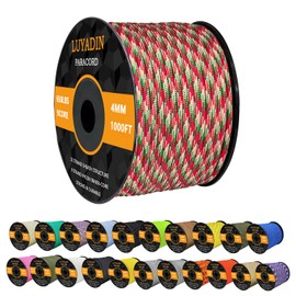 LUYADIN Paracord 650lb - 9 Strand Parachute Spool Cord - 40+ Colors-100ft 200ft 500ft 1000ft 4mm,Paracord for Camping,Hiking,Fishing,Outdoor and DIY