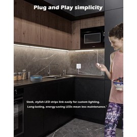 LED Under Cabinet Lighting 6-Pack 12 inch Seamlessly Linkable Strip Light Bars for Cabinet, Kitchen, Shelf, Workbench, Cupboard Lighting, 1200 Lumen (Warm White 3000K)