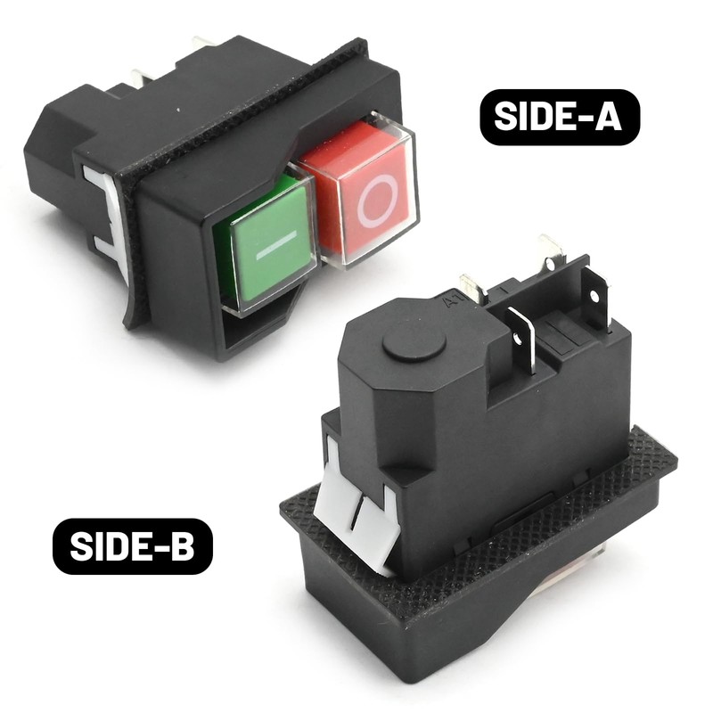 laffoonparts 5-PIN Electromagnetic Pushbutton Switch, 120 Volts Magnetic On-Off Switch