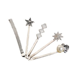 Minkissy 5pcs Women Hair Sparkly Imitation Bobby Clips Elegant Headwear for Weddings Parties Daily Styling Hair Accessories for Girls