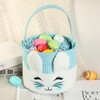 Easter Bunny Basket,Cute Plush Easter Bucket with Handle for Easter