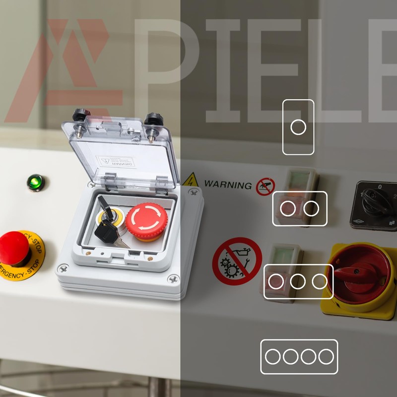 APIELE IP67 Outdoor Waterproof Button Switch Box Emergency Stop Button