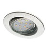 Trango Set of 6 LED Recessed Spotlights Brushed Aluminium Round