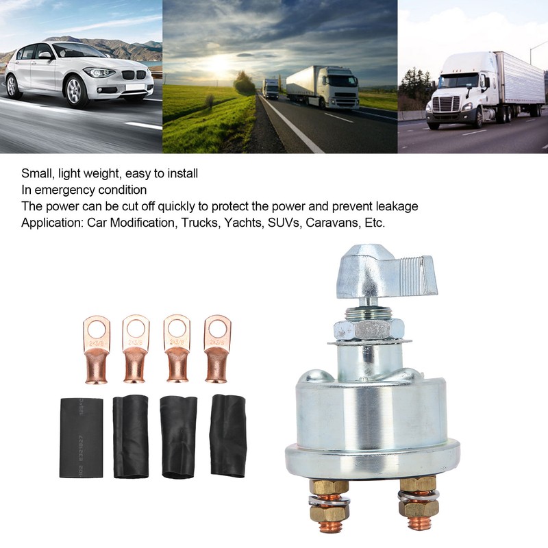 Battery Switch Disconnect Cut off Switch with Knob for Trucks