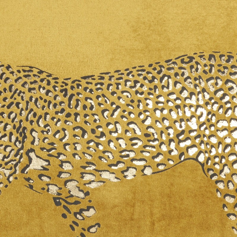 Homeroots Bold Golden Leopard Lumbar Pillow