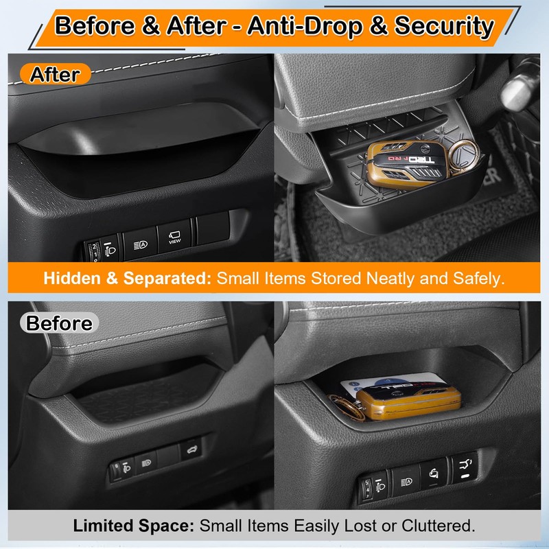 CARFIB Driver's Drawer Storage Box Fit for Toyota RAV4 Accessories