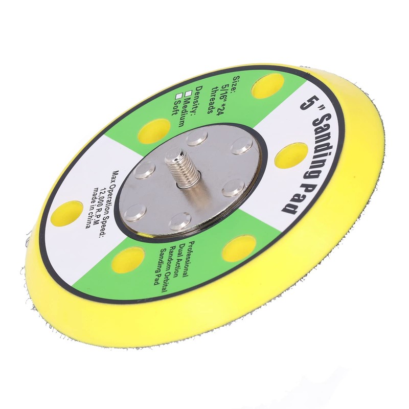 5in Sanding Pad PU Backing Plate Pneumatic Sander Buffer 12000RPM