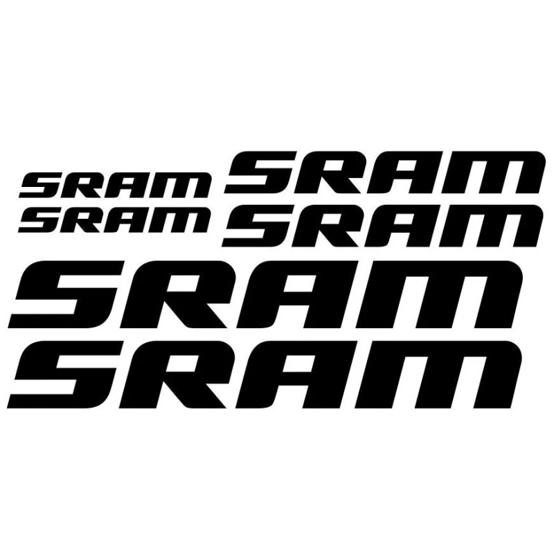SRAM Bicycle Vinyl Frame Decal Sticker Set MTB/Road Bike -