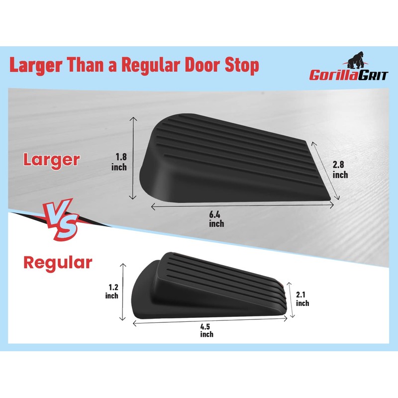 Extra Large Rubber Door Stoppers - Heavy Duty Door Stop