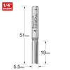 Trend Professional Straight Two Flute Router Cutter Bit, 1/4 Inch