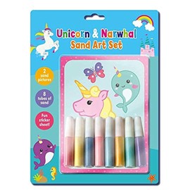 Alligator Books Unicorn & Narwhal Sand Art Set