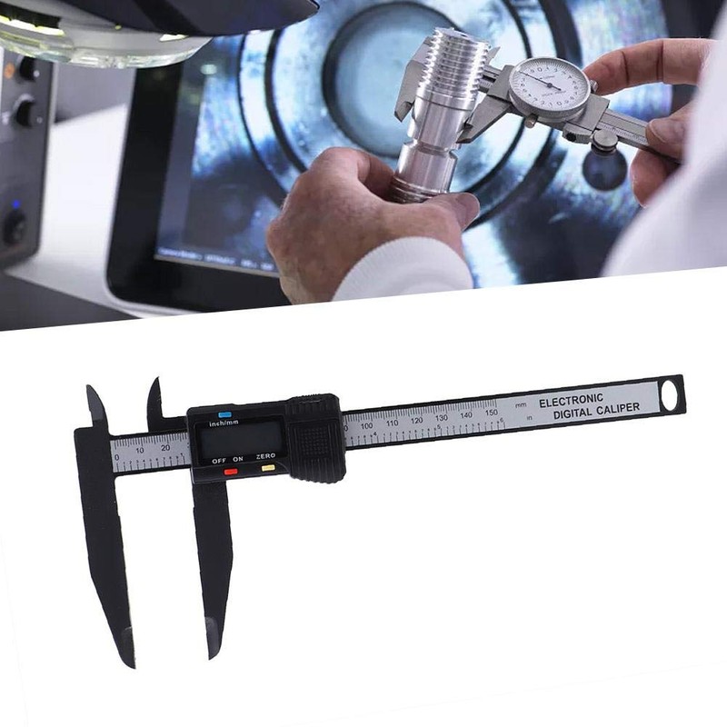 Digital Caliper, Long Jaw Inch/Millimeter Conversion Carbon Precise Ruler, Large