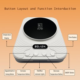 2025 Upgrade Sourdough Starter Warmer，Temperature Control Range 70°F-110°F, Accurate to 1°F, with Timer Switch Function(0-24 hours).(Black)