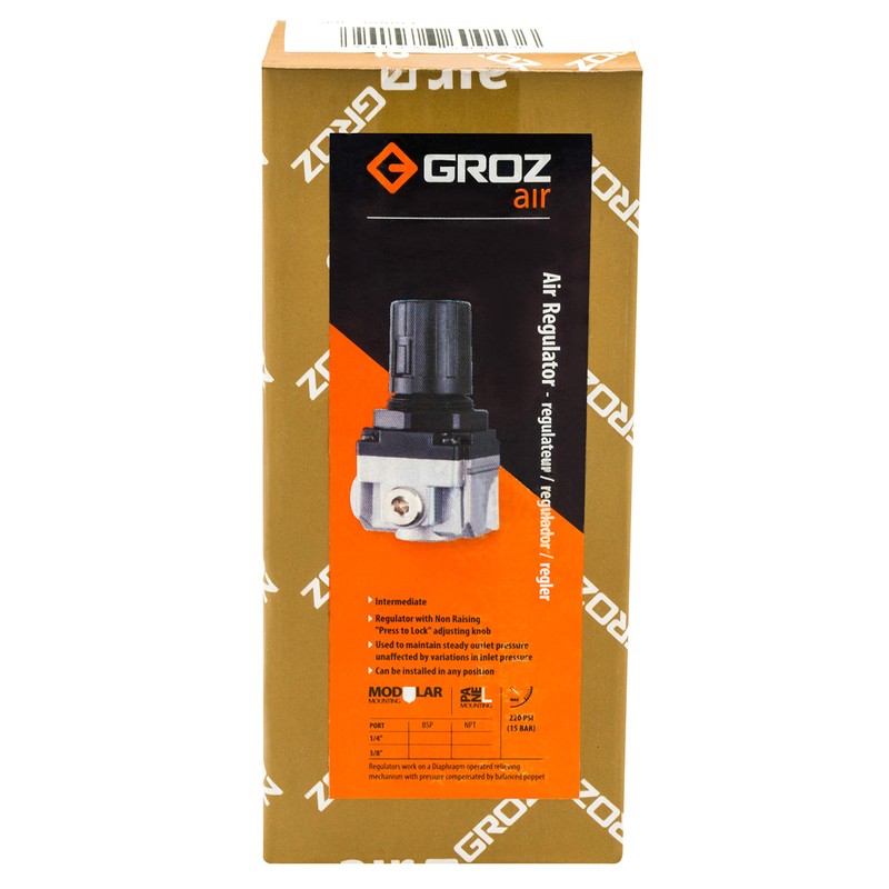 Groz 60053 Air Regulator - Intermediate 3/8" NPT